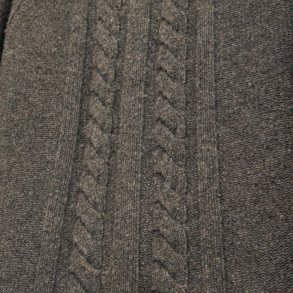 Prada Grey Cable-Knit Raglan Sweater - Picture 6 of 8